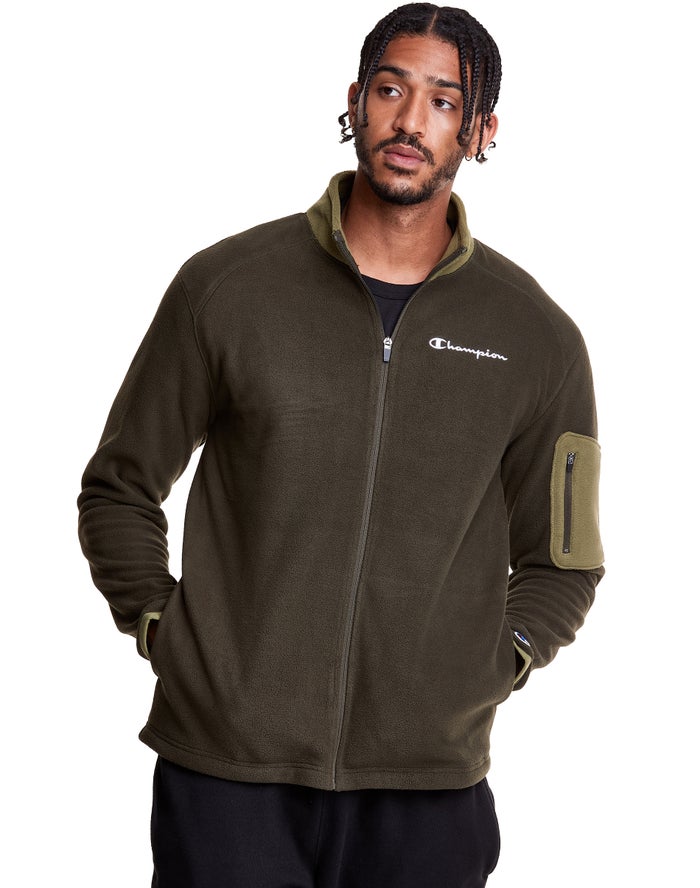 Chaqueta Champion Hombre - Polar Fleece Full Zip ( Verde Oscuro ) 1685479-VE